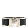 Enamel Clic Clac H Bracelet Wide GM Black