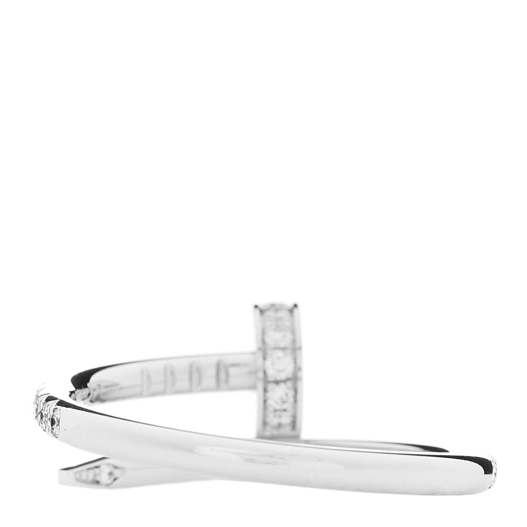 18K White Gold Diamond Juste Un Clou Paved Ring 49 5