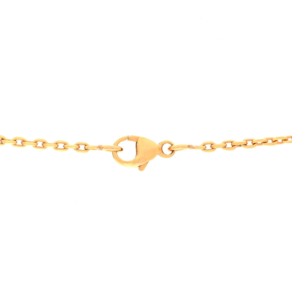 Lacquered Gold Pop H Pendant Necklace Marron Glace