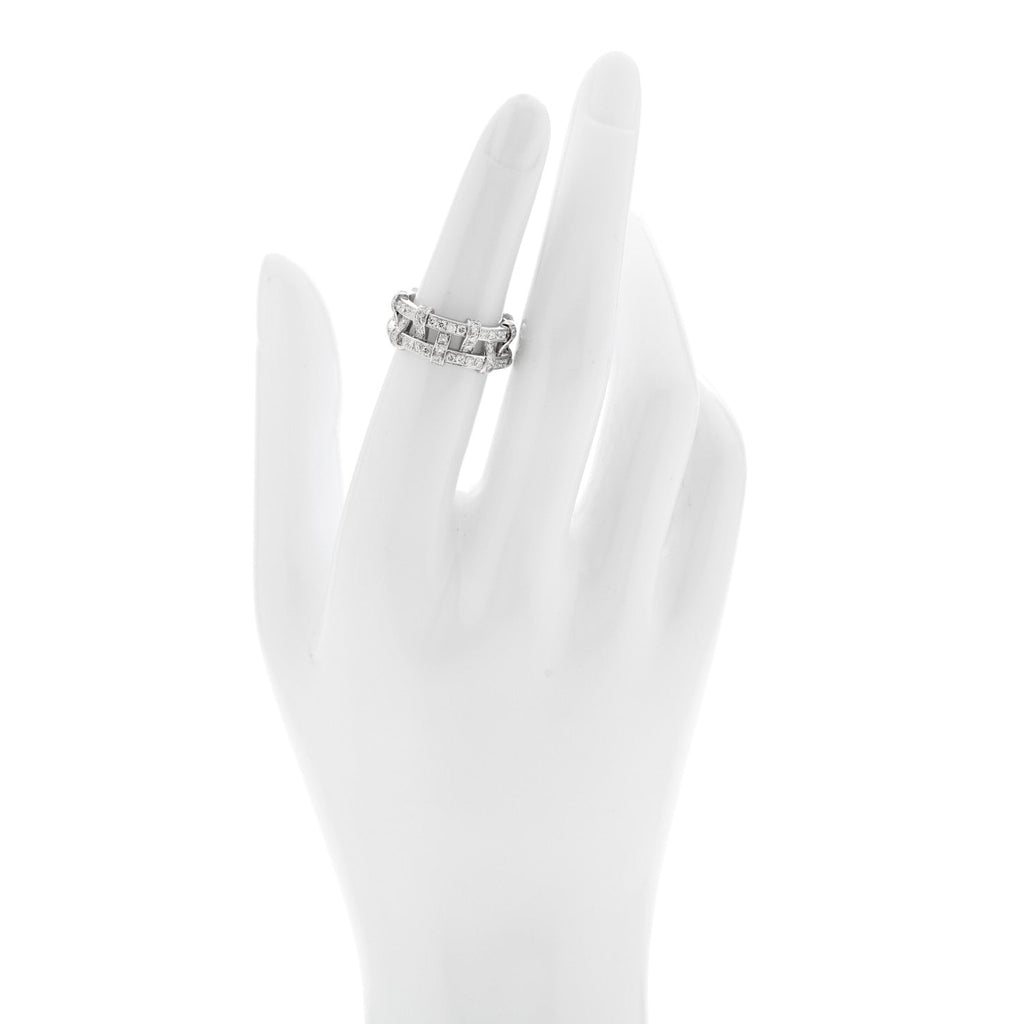 Platinum Diamond Weave Band Ring 50 5.5