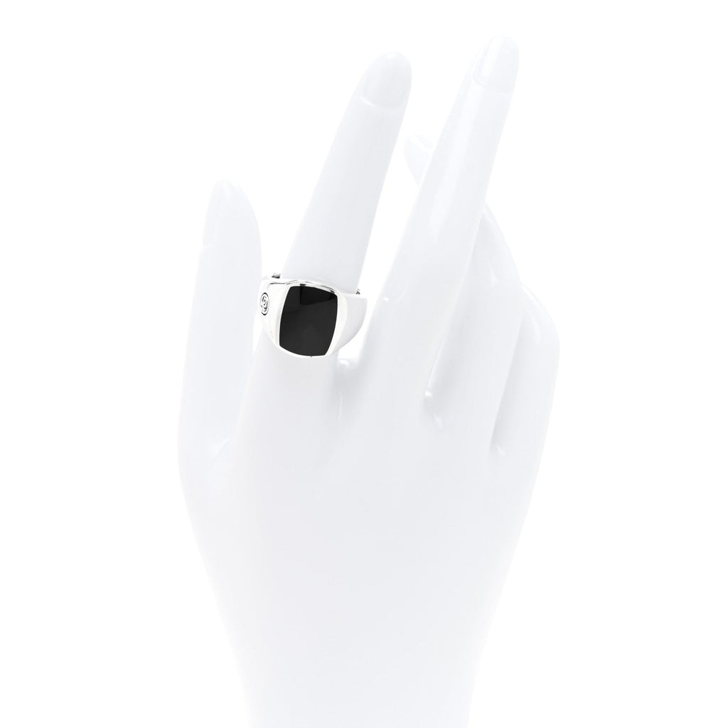 Sterling Silver Black Onyx Signet Ring 57 8