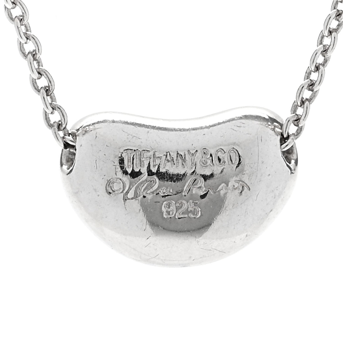 Sterling Silver 11mm Elsa Peretti Bean Pendant Necklace