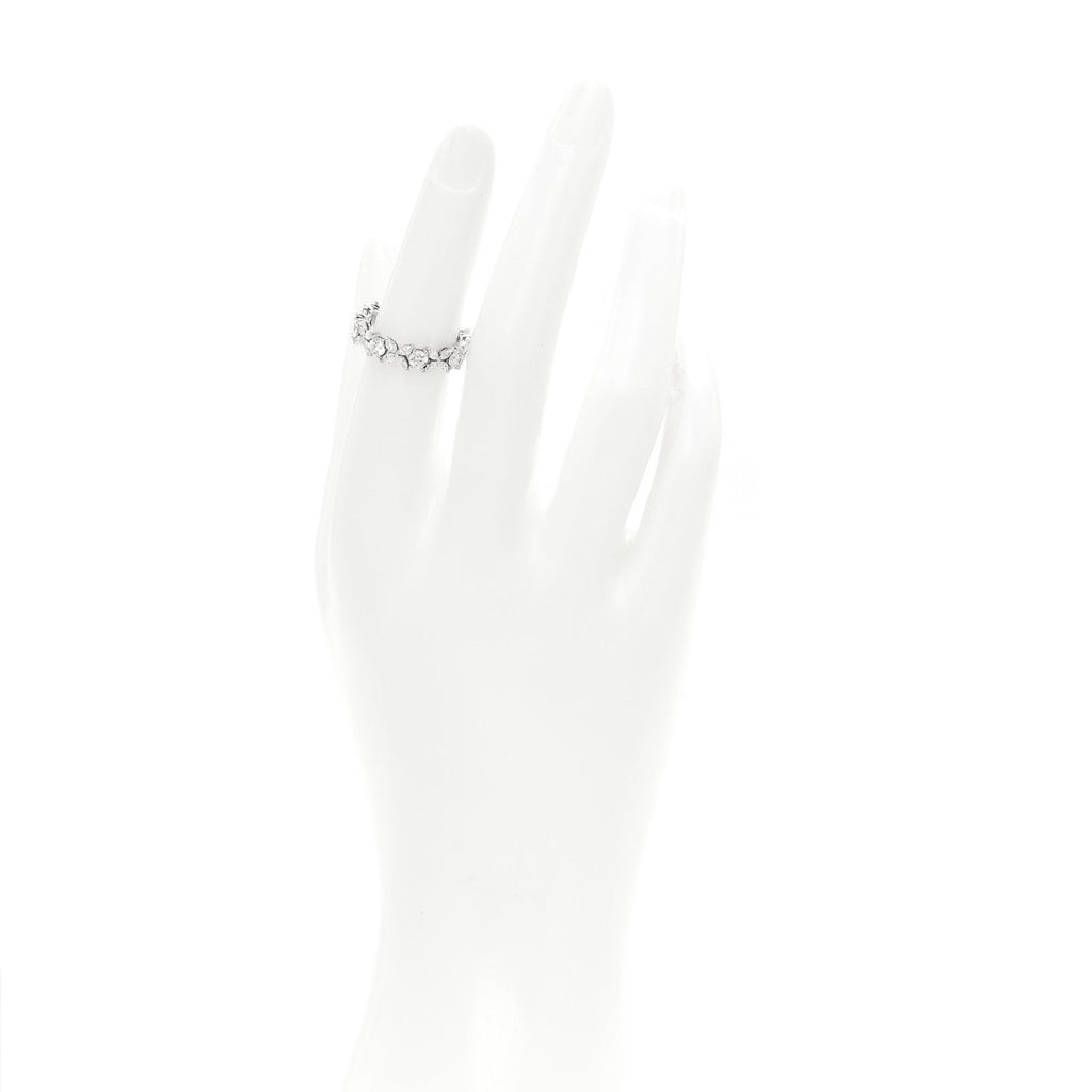 Platinum Diamond Victoria Alternating Band Ring 52 6