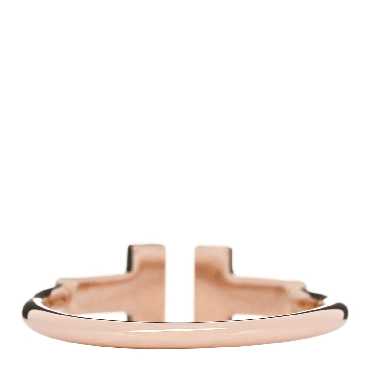 18K Rose Gold Diamond T Wire Ring 51 5.75