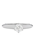 Platinum Diamond .52ct Solitaire Engagement Ring 52 6