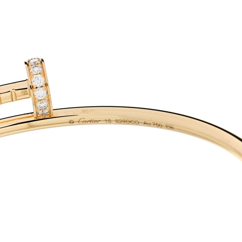 18K Yellow Gold Diamond Small Juste Un Clou Bracelet 16