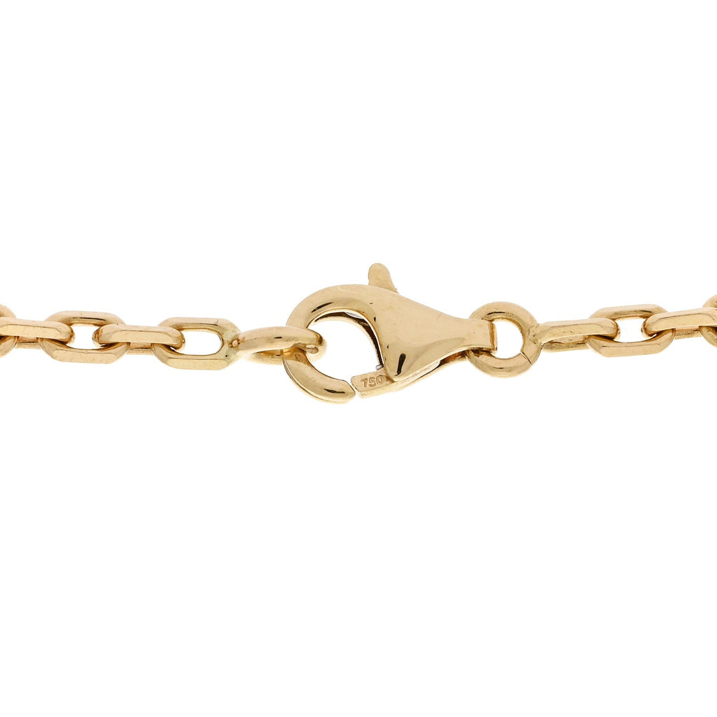 18K Yellow Gold Carnelian 10 Motifs Vintage Alhambra Necklace