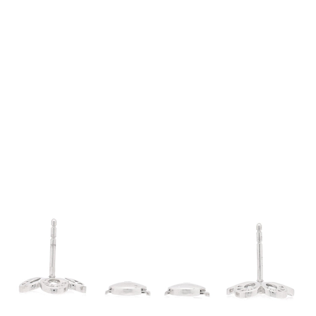 Platinum Diamond Enchant Flower Stud Earrings