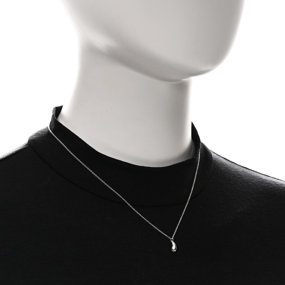 Sterling Silver 12mm Elsa Peretti Teardrop Pendant Necklace