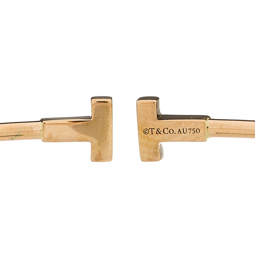 18K Rose Gold T Wire Bracelet