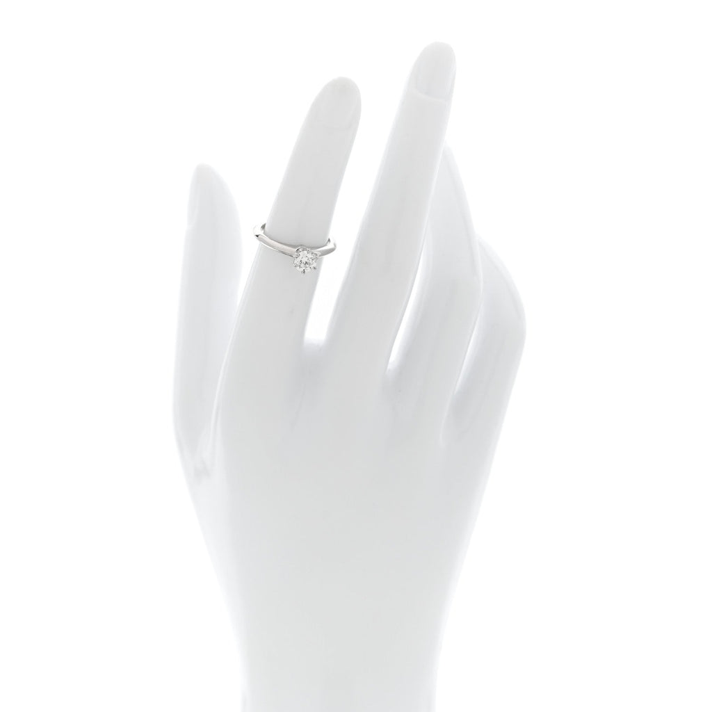 Platinum Diamond .46ct Solitaire Engagement Ring 48 4.5
