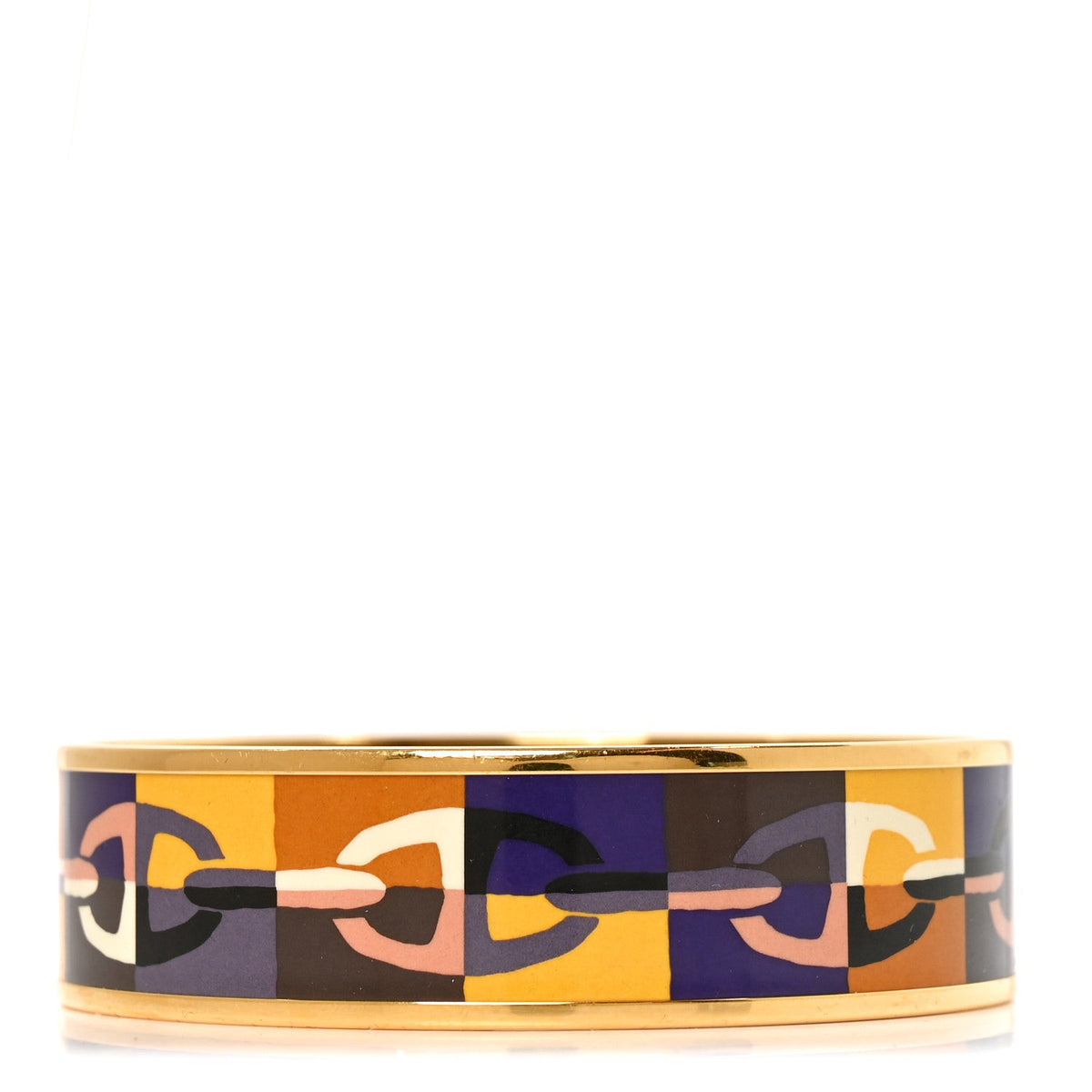 Enamel Printed Optique Chaine D'Ancre Wide Bracelet 65
