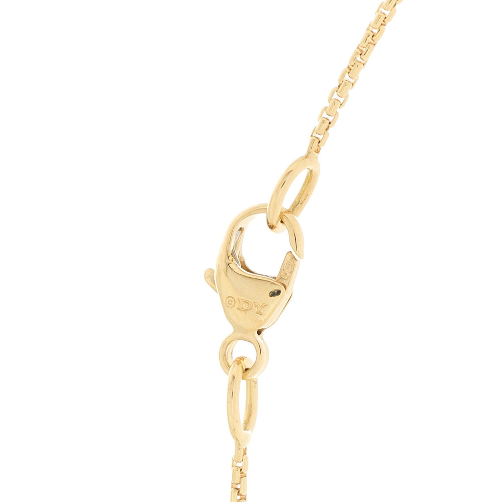 18K Yellow Gold 1mm Box Chain Necklace 18"