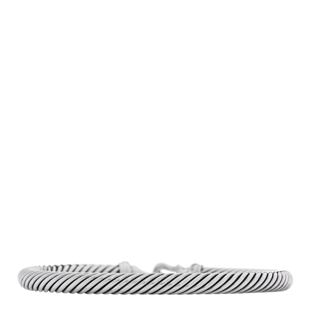 Sterling Silver Diamond 5mm Cable Buckle Bracelet