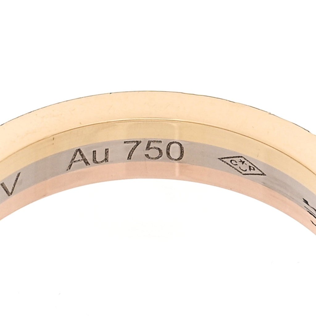 18K Pink White Yellow Gold 3.5mm Vendome Louis Cartier Wedding Band Ring 52 6