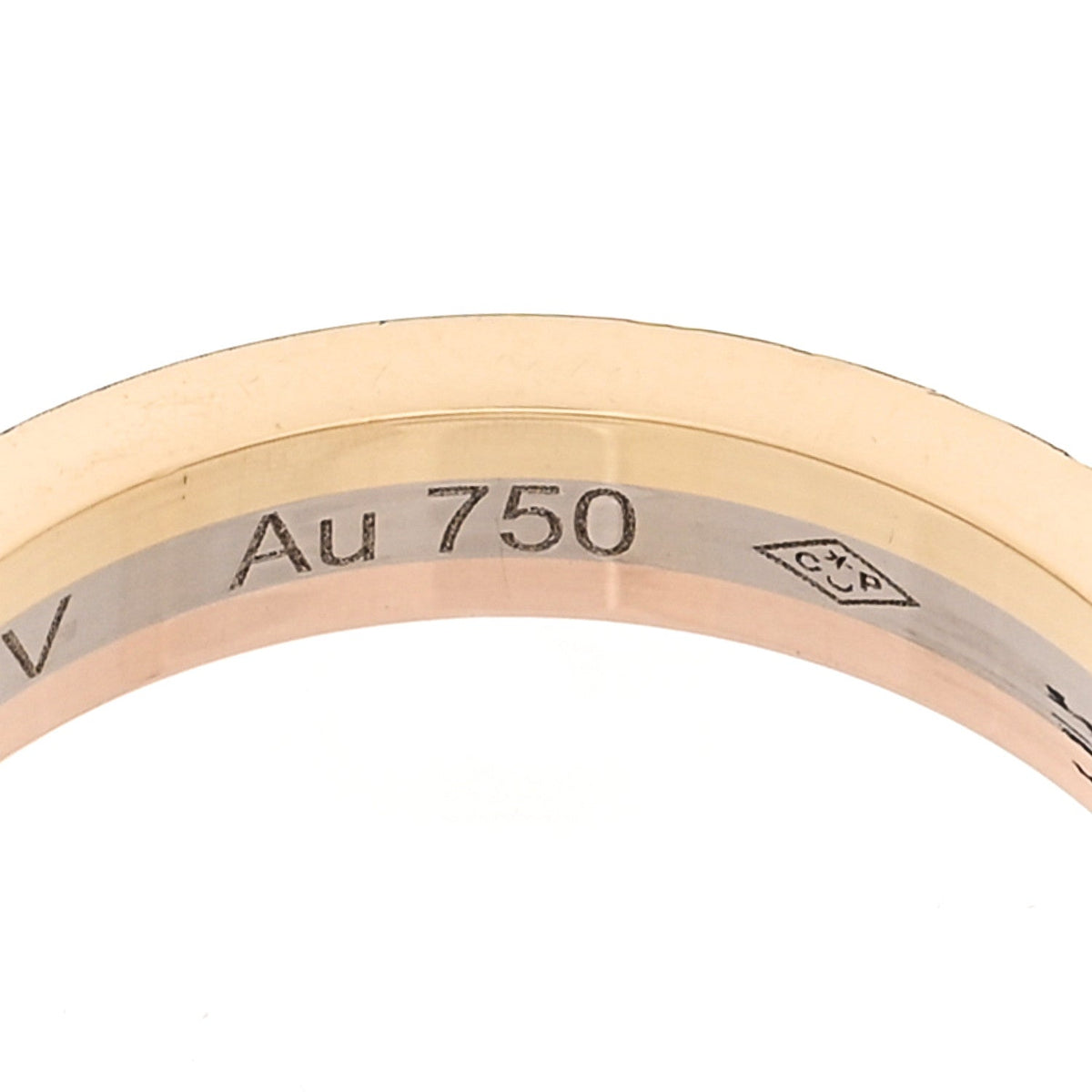 18K Pink White Yellow Gold 3.5mm Vendome Louis Cartier Wedding Band Ring 52 6