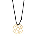 18K Yellow Gold Paloma Picasso Zellige Medallion Pendant Cord Necklace