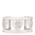 Sterling Silver Stencil Heart Cuff Bracelet