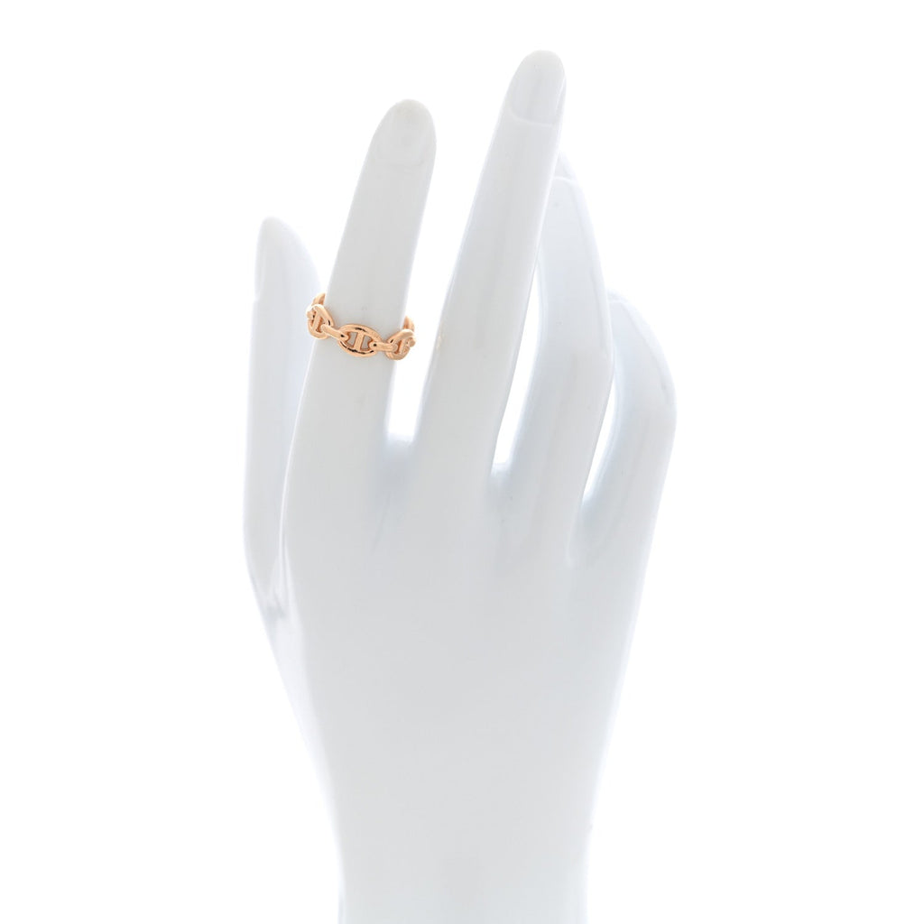 18K Rose Gold PM Chaine d'Ancre Enchainee Ring 50 5.25