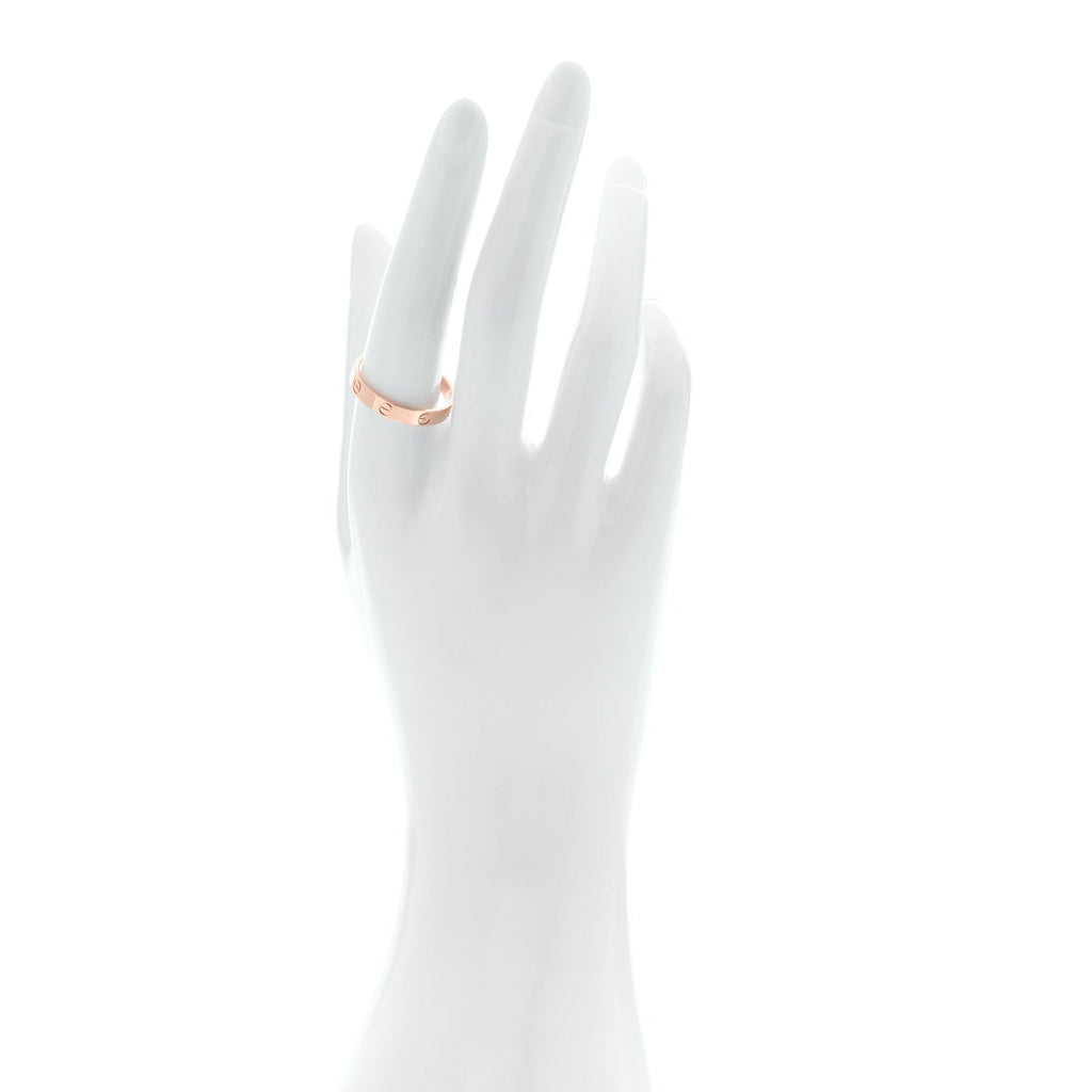 18K Pink Gold 3.5mm LOVE Wedding Band Ring 60 9.25