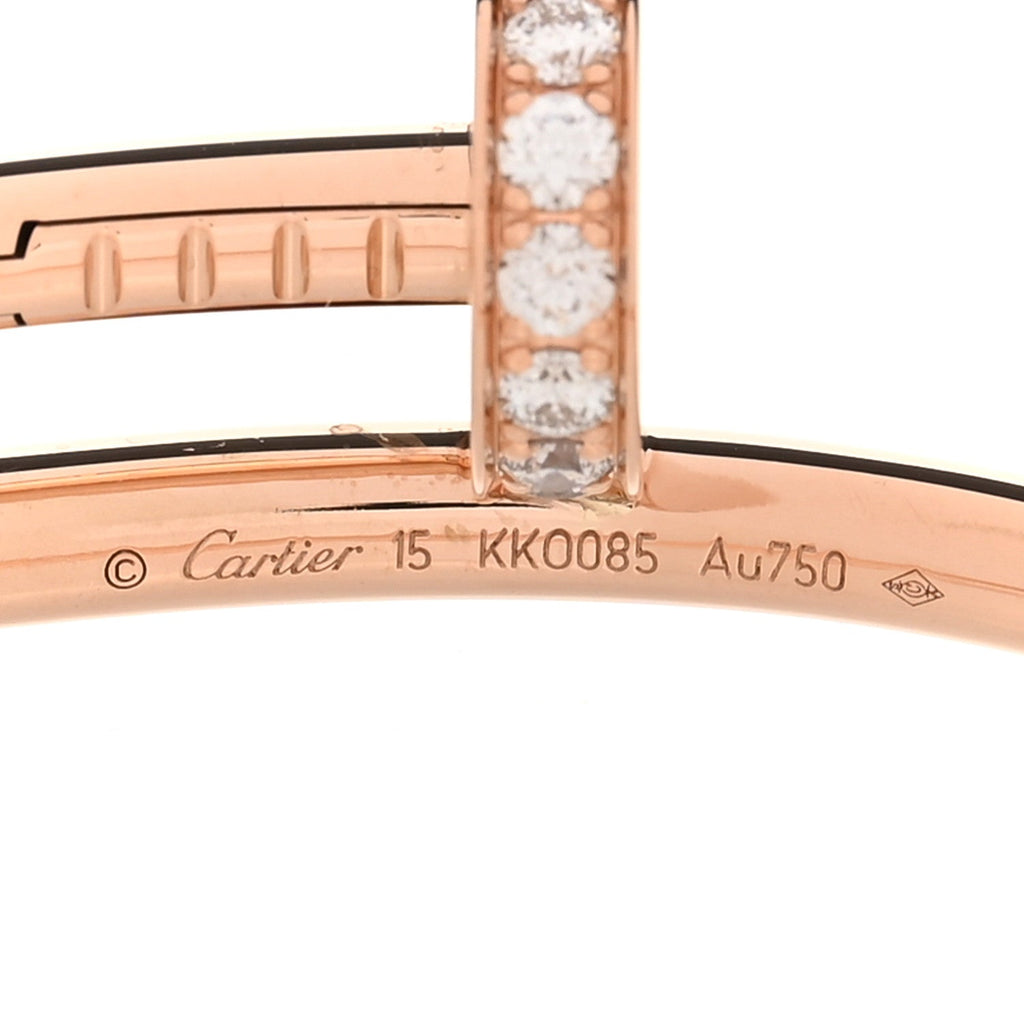 18K Pink Gold Diamond Juste Un Clou Bracelet 15