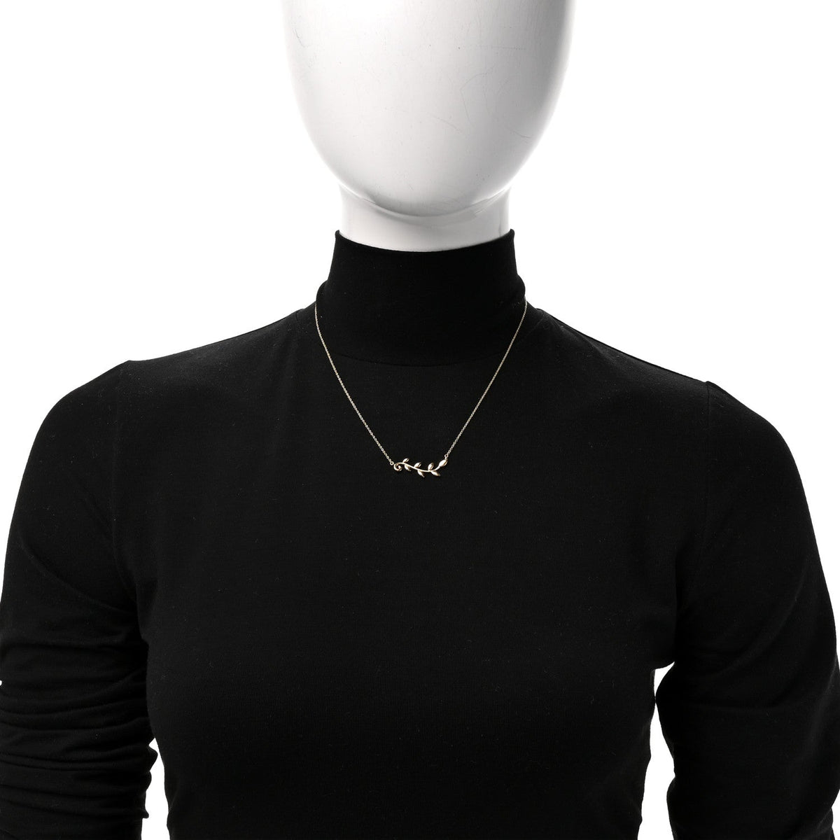 18K Yellow Gold Paloma Picasso Olive Leaf Vine Pendant Necklace
