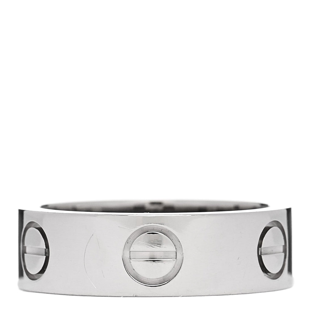 18K White Gold 5.5mm LOVE Ring 49 5