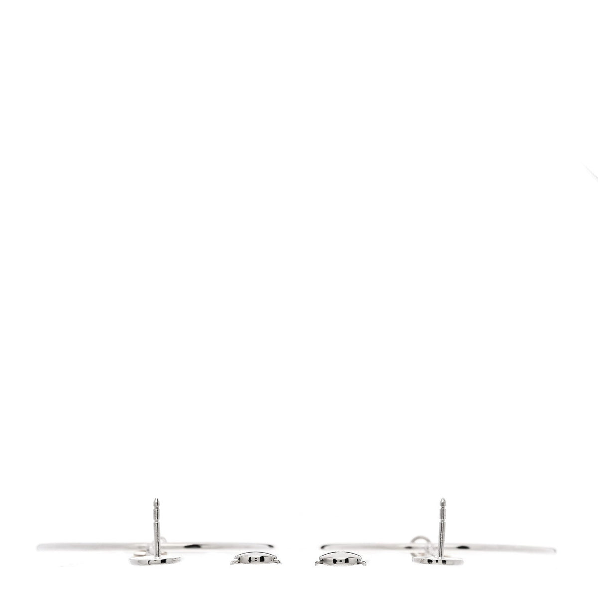 Sterling Silver 18K Rose Gold PM Ex-Libris Hoop Earrings