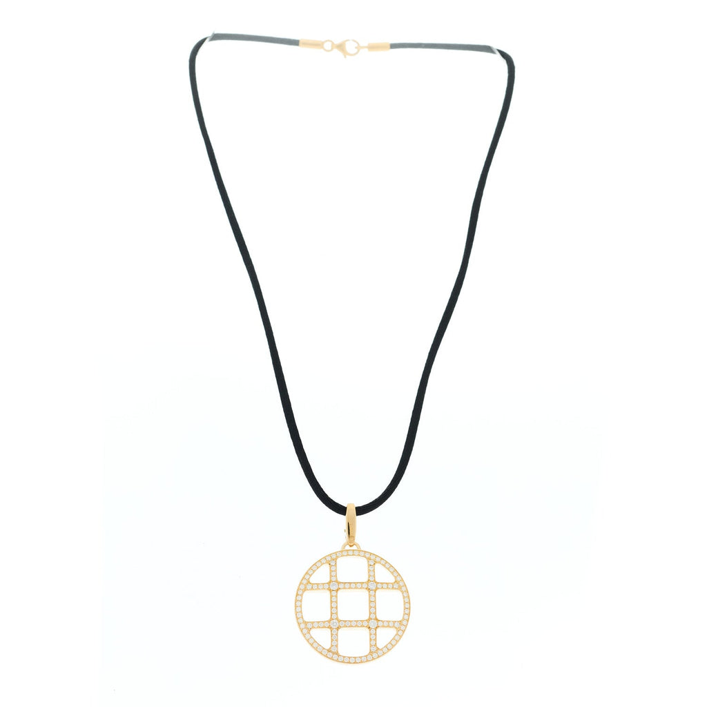 18K Yellow Gold Diamond Pasha De Cartier Cord Necklace