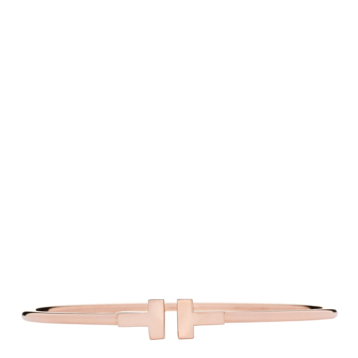 18K Rose Gold Narrow T Wire Bracelet