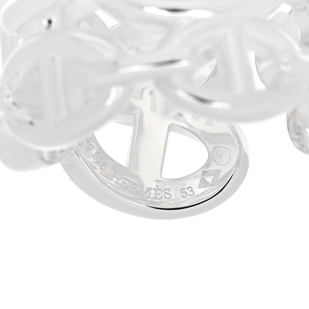 Sterling Silver GM Chaine d'Ancre Enchainee Band Ring 53 6.5