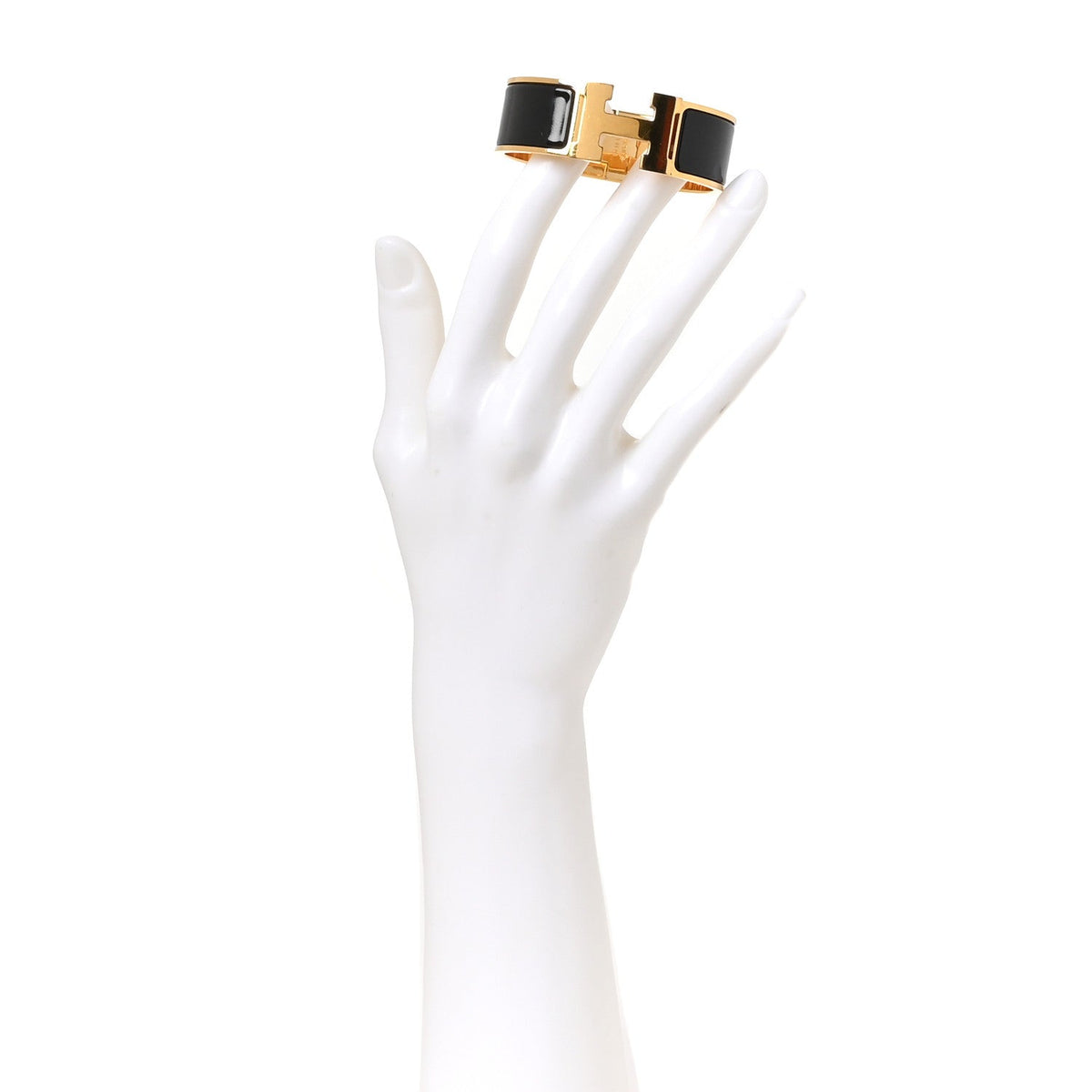 Enamel Wide Clic Clac H Bracelet PM Black