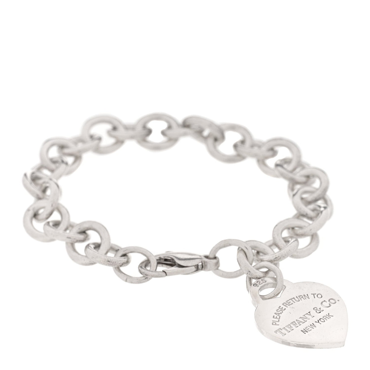 Sterling Silver Return to Tiffany Heart Tag Charm Bracelet
