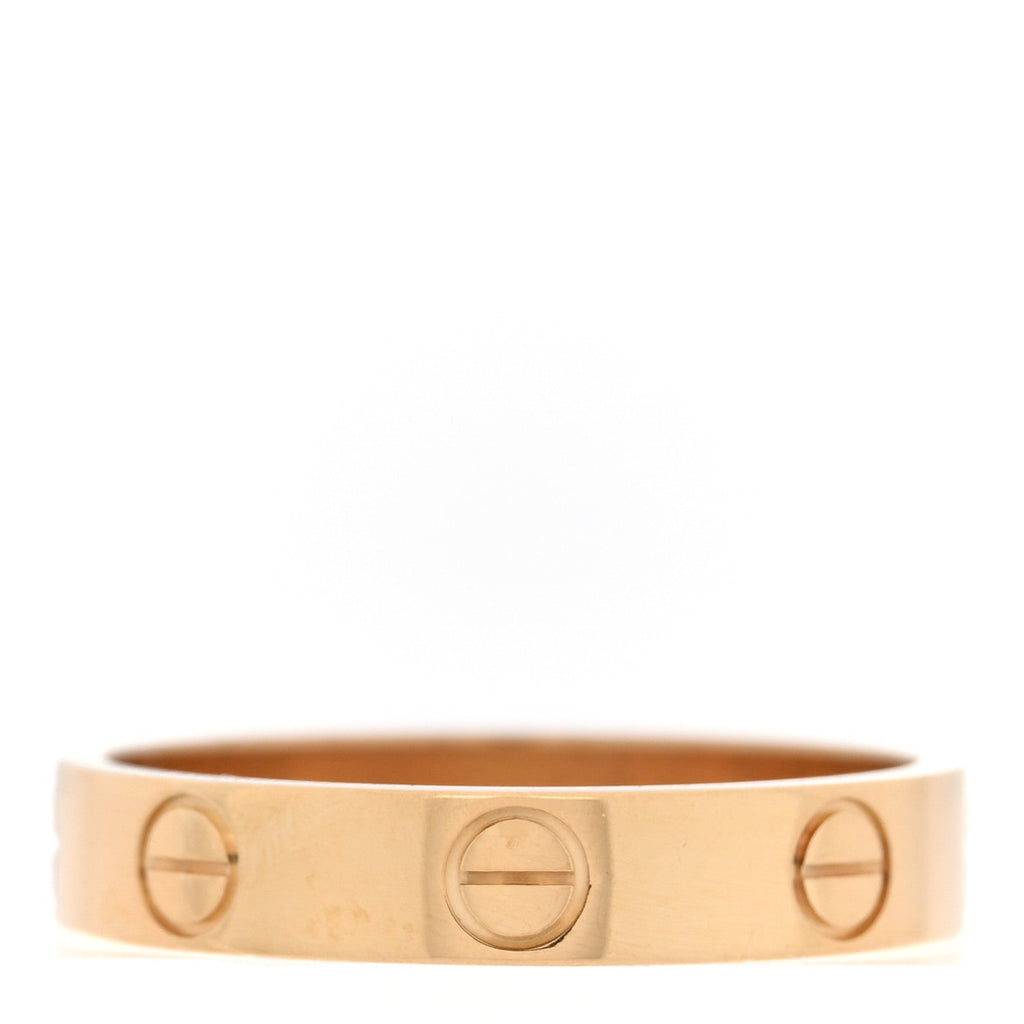 18K Yellow Gold 3.5mm LOVE Wedding Band Ring 52 6