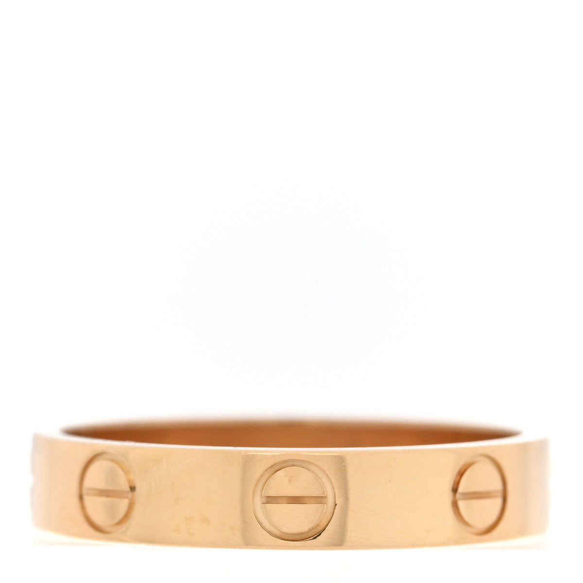 18K Yellow Gold 3.5mm LOVE Wedding Band Ring 52 6