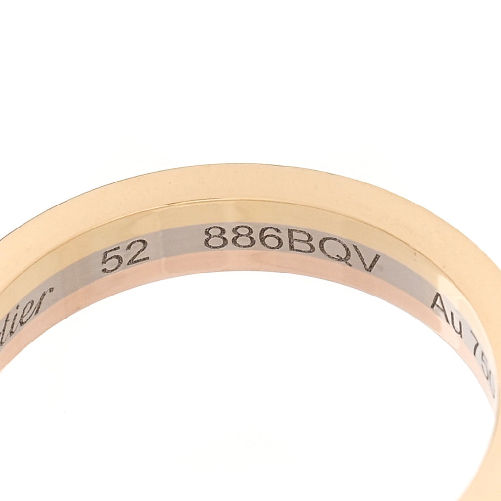 18K Pink White Yellow Gold 3.5mm Vendome Louis Cartier Wedding Band Ring 52 6