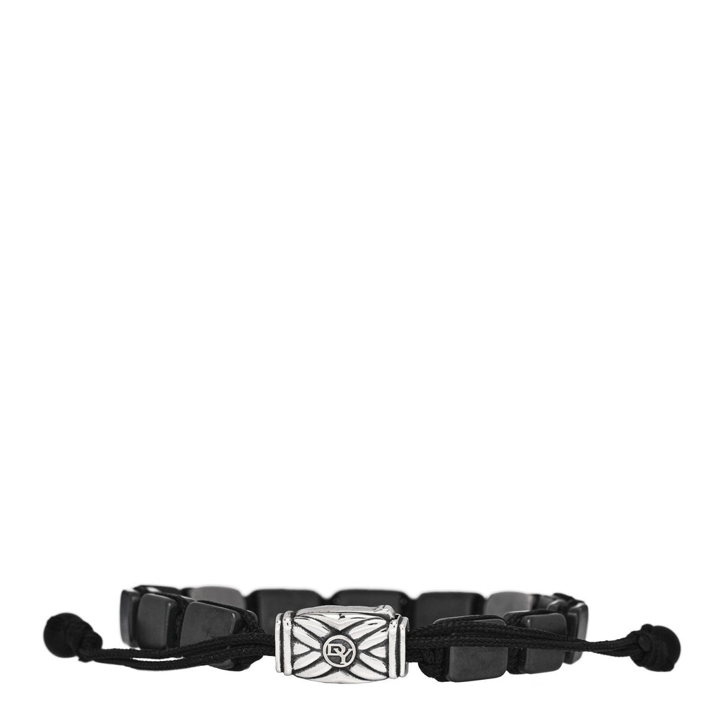 Sterling Silver Titanium Blue Sapphire Tile Station Bracelet