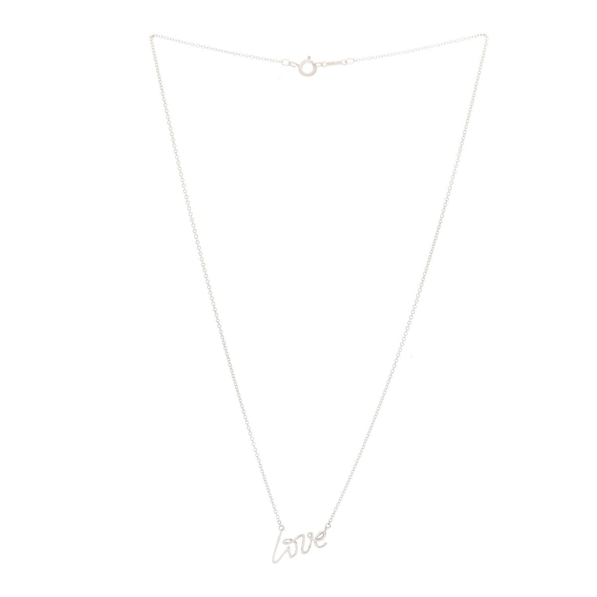 Sterling Silver Paloma Picasso Graffiti Love Pendant Necklace