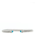 Sterling Silver Diamond Blue Topaz 5mm Cable Classics Bracelet