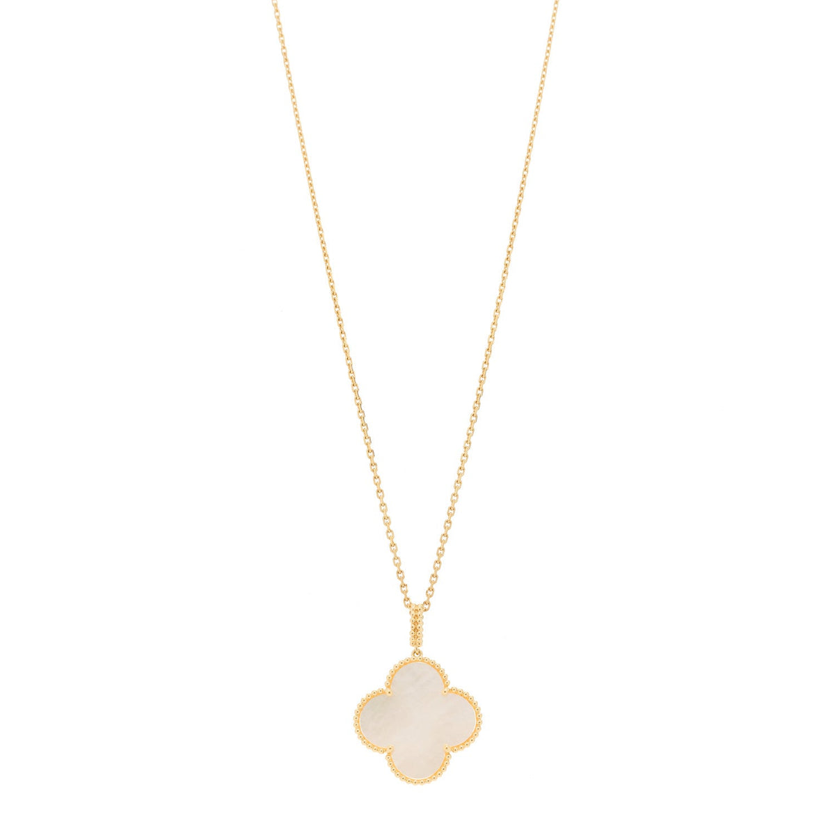 18K Yellow Gold Mother of Pearl Magic Alhambra Long Necklace