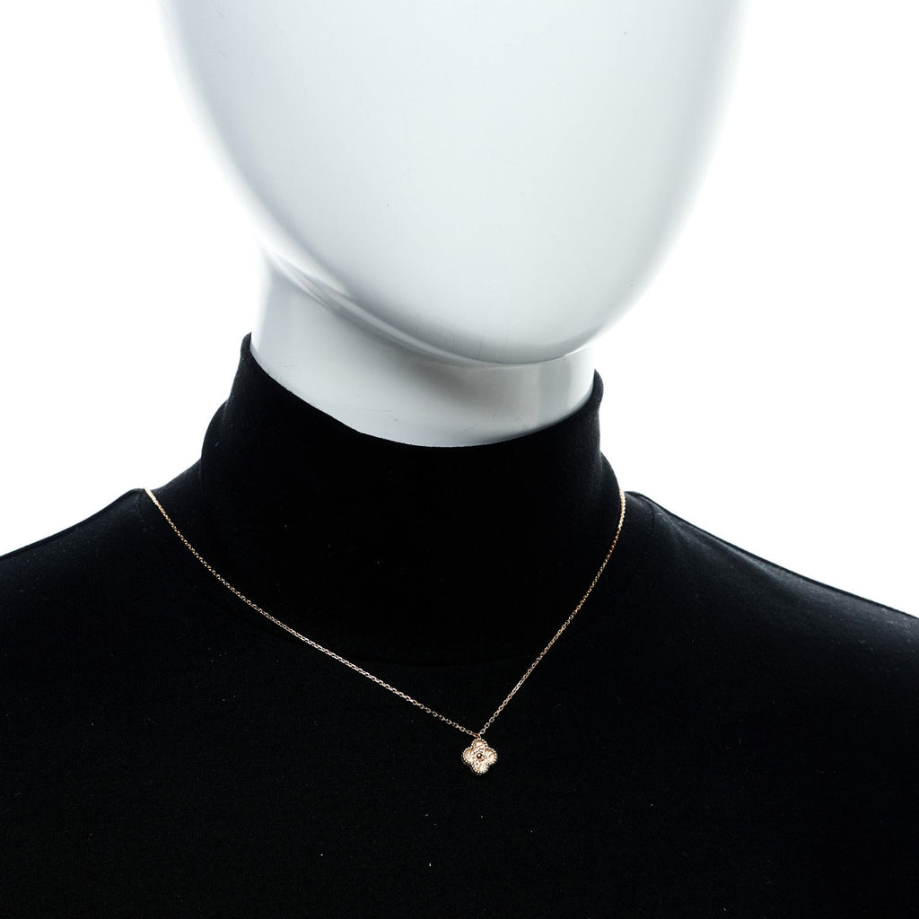 18K Rose Gold Sweet Alhambra Pendant Necklace