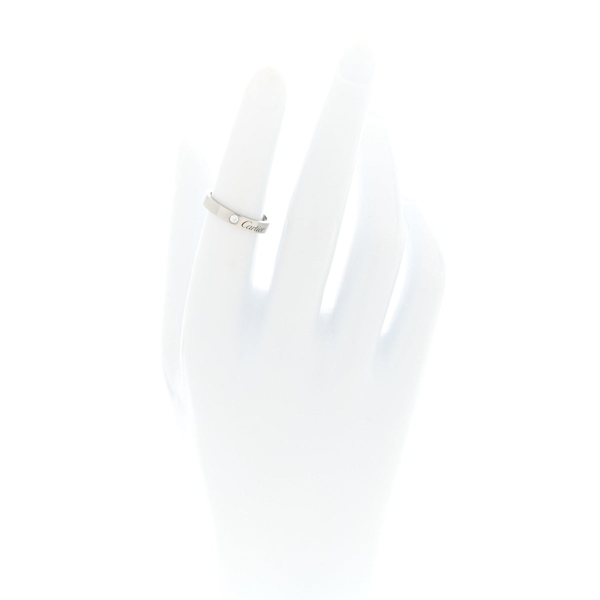 Platinum Diamond 3mm C De Cartier Wedding Band Ring 50 5.25