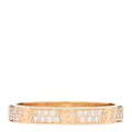 18K Yellow Gold Diamond 2.6mm LOVE Paved Band Ring 48 4.5