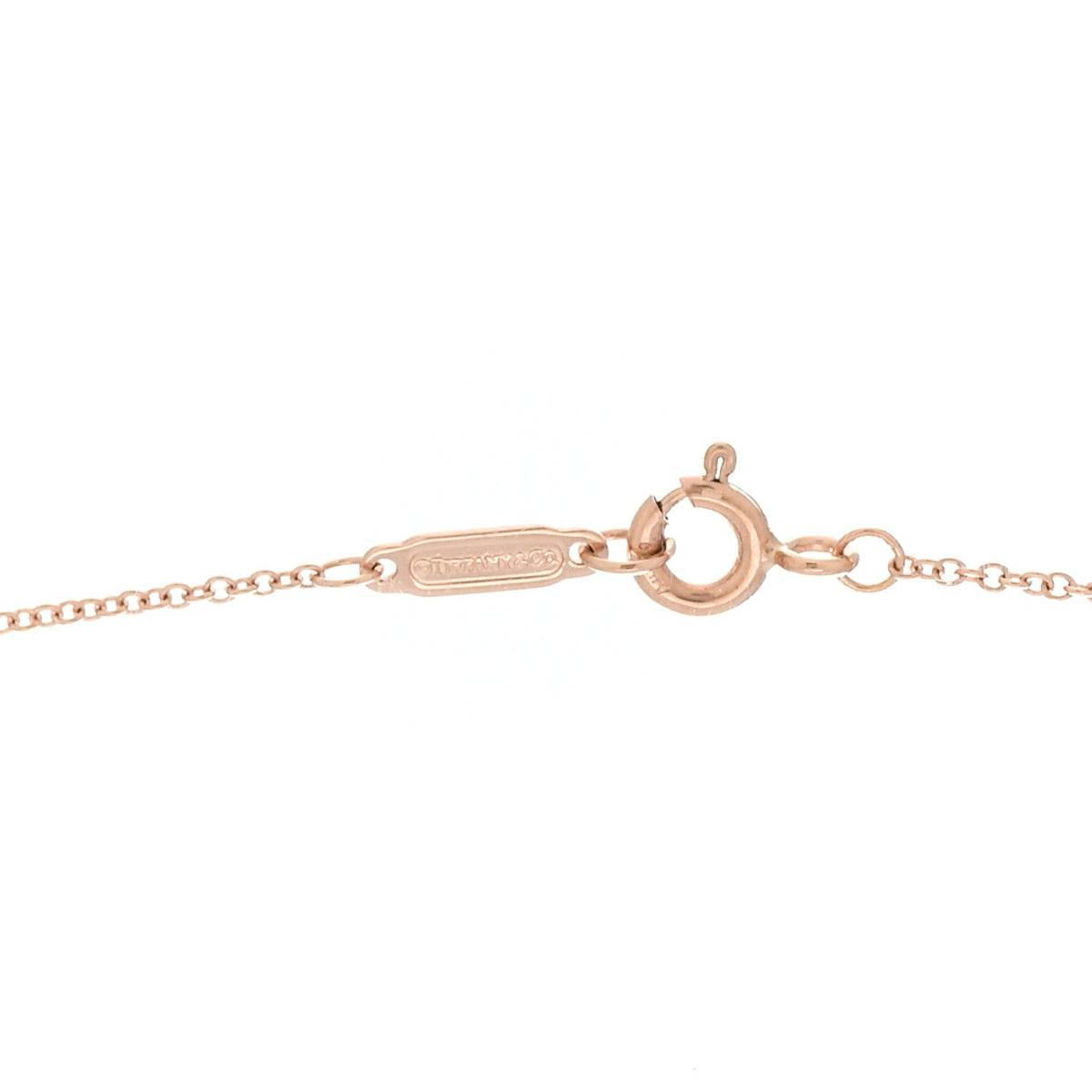 18K Rose Gold Diamond Small Open Circle Pendant Necklace