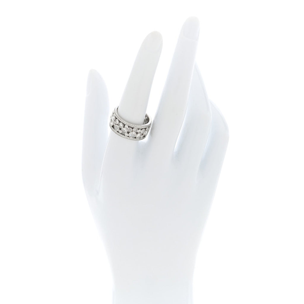 Platinum Diamond Cobblestone Band Ring 57 8