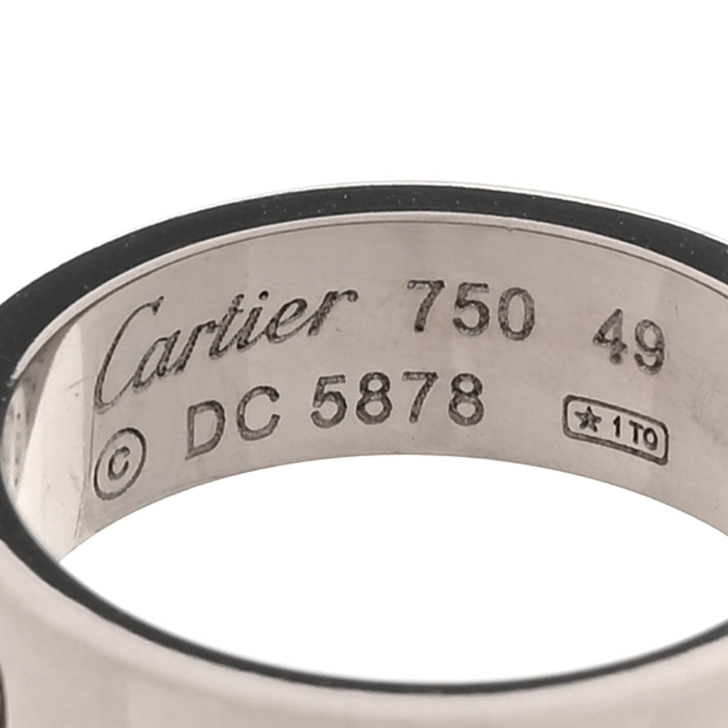 18K White Gold 5.5mm LOVE Ring 49 5