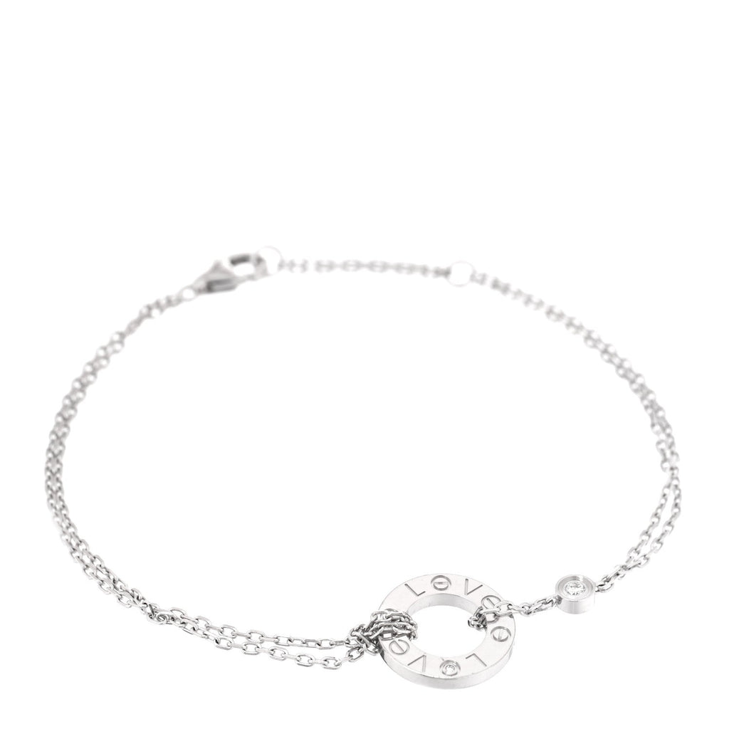 18K White Gold Diamond LOVE Bracelet