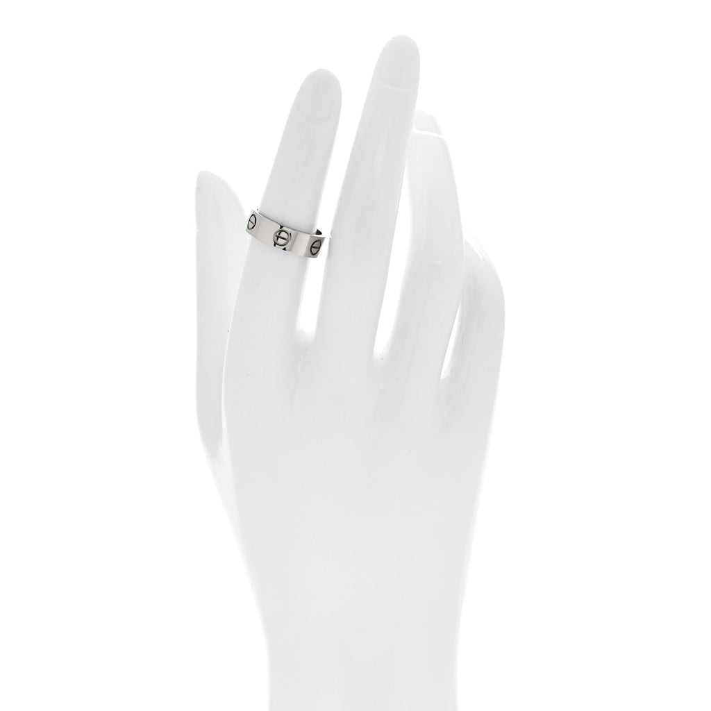 18K White Gold 5.5mm LOVE Ring 51 5.75