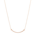 18K Rose Gold Small T Smile Pendant Necklace