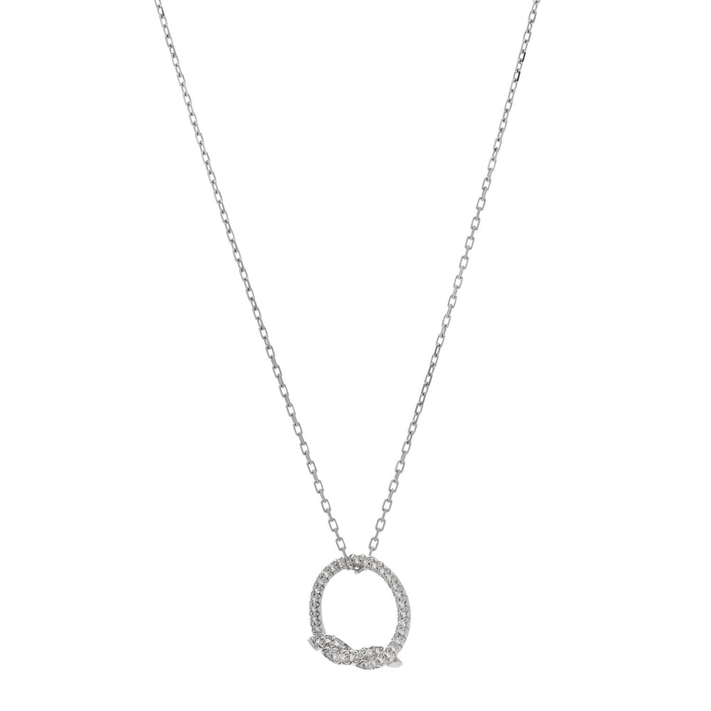 18K White Gold Diamond Entrelaces Necklace